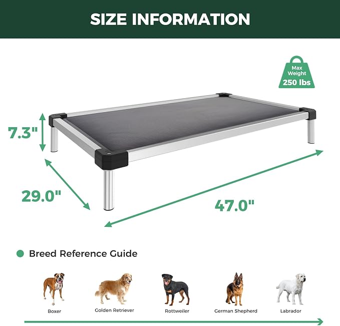 FXW TitanNest Chew-Proof Elevated Dog Bed, Raised Cot - Image 8