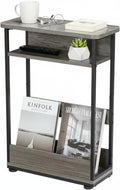 Narrow Side Table,3-Tier Slim End Table with Storage Shelf,Modern Sofa