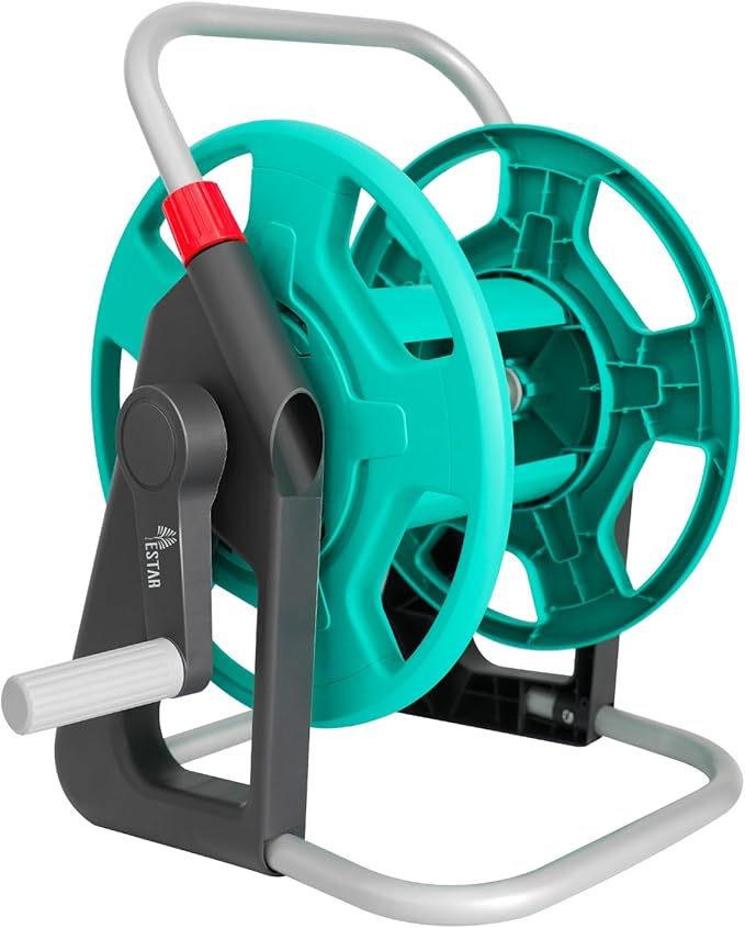 Garden Water Hose Reel Cart, Holds 50-60 Ft of 5/8 Inch Hose, Portable Hose