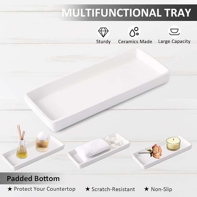 Resin 6 Pcs White Bathroom Set Complete - Image 5