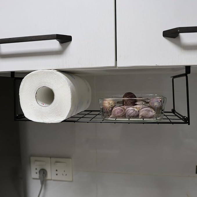 Foil and Plastic Wrap Organizer Kitchen Under Cabinet Desk Pantry Hanging - Image 4