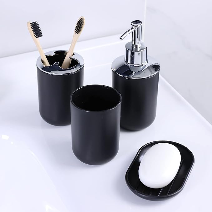 IMAVO Bathroom Accessories Set, 7 Pieces Bathroom Accessory Set, Toilet Brush - Image 5