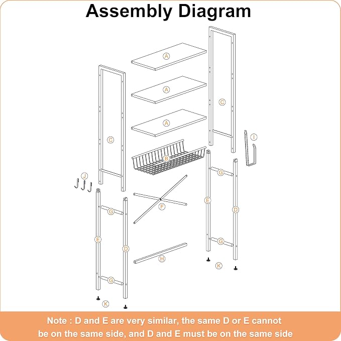 Over-The-Toilet Storage Rack, 4-Tier Bathroom Organizer Shelf Over Toilet - Image 8