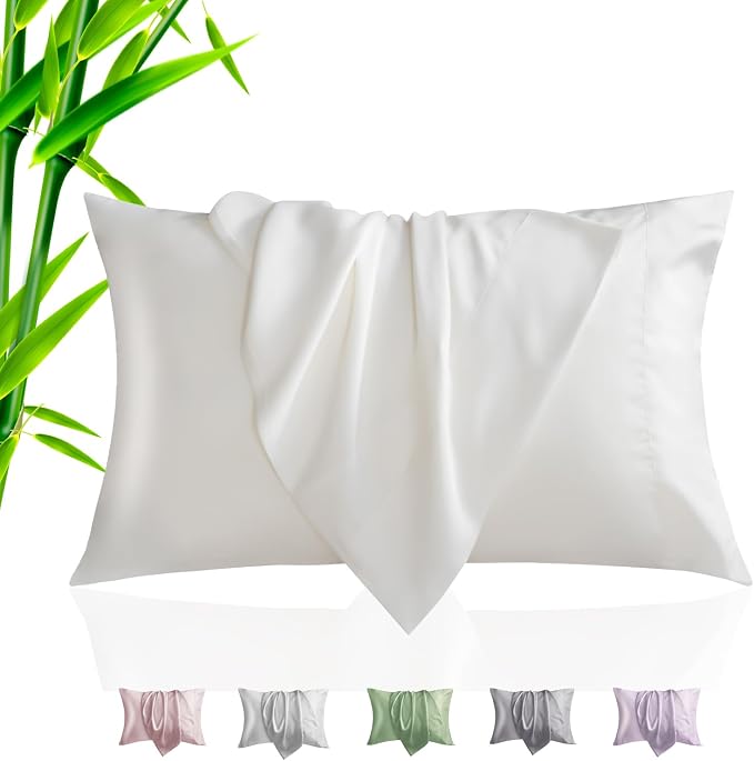 TELUS Pillow Cases Queen Size 2 Pack, Bamboo Rayon & Lyocell Pillowcase by TELUS