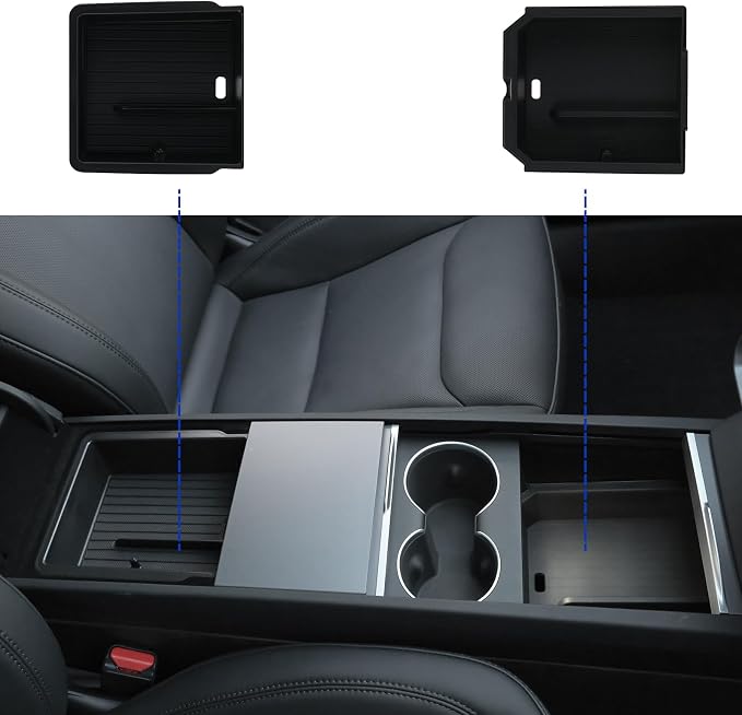 Center Console Organizer Control Lower Bottom Storage Box 4PC Compatible - Image 4
