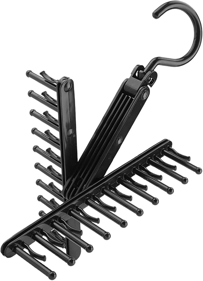 TOPINCN Adjustable Cross X Tie Rack Belt Scarves Hook Hanger Holder Organizer - Image 8