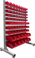 JZD Metal Bin Rack Storage Organizer System, Heavy Duty Steel Frame, 76 Plastic by JZD