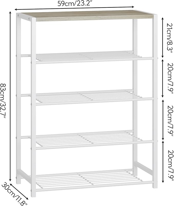 Yusong Shoe Rack Organizer, 5 Tier Industrial Shoe Storage Shelf, Narrow Sturdy - Image 3