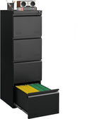 Metal File Cabinet with Lock, Vertical 4 Drawer File Cabinets by GUIZEEOPO