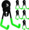 Landhoow 6 Pcs Large Magnetic Hooks Heavy Duty Magnet Hooks, Green