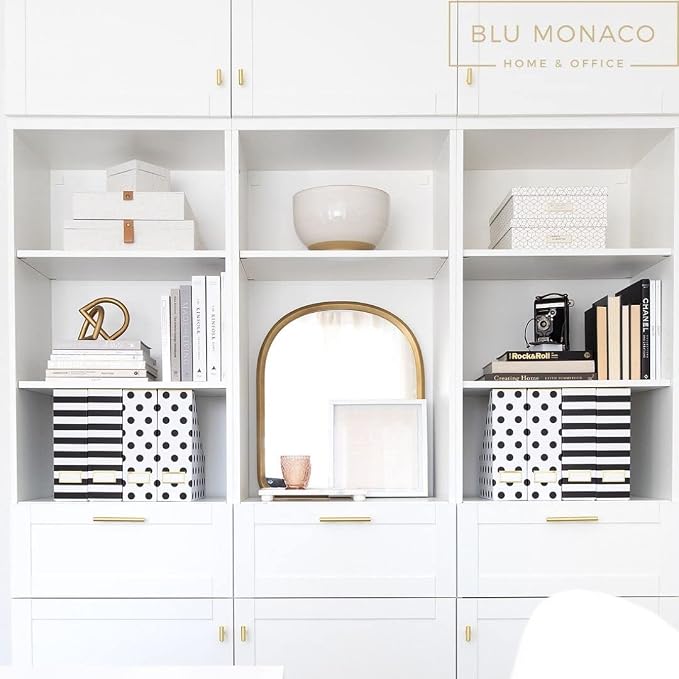 BLU MONACO Set of 4 Magazine File Boxes | 2 Black & White Stripes + 2 Polka - Image 4