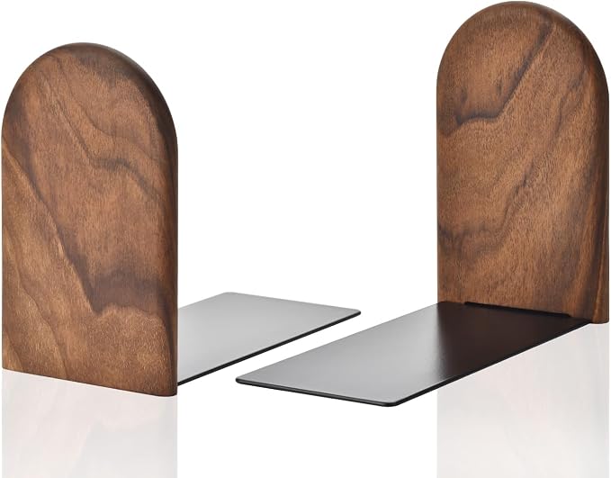 Book Ends, Sturdy Wooden Bookends by Lauvee