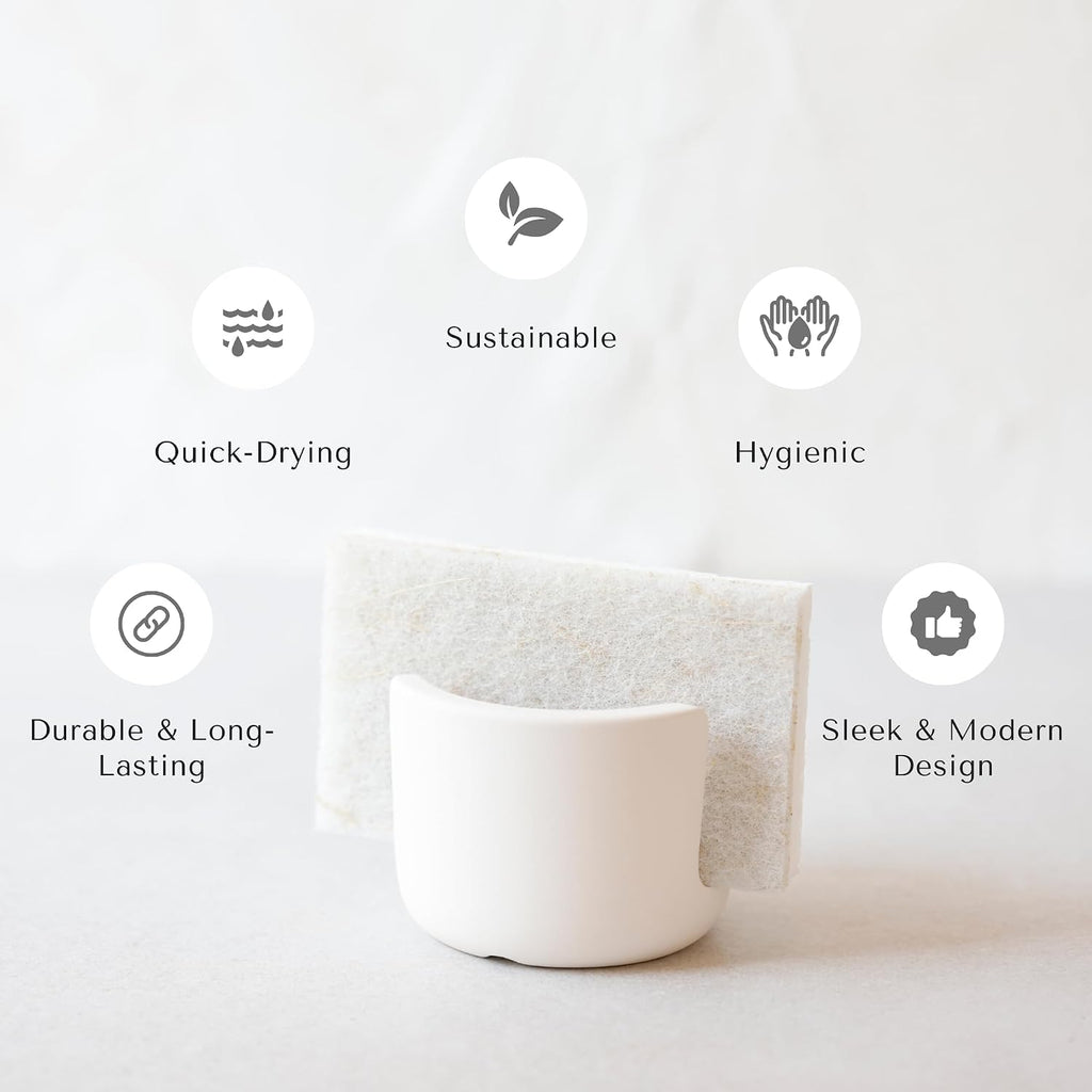 Diatomaceous Earth Sponge Holder - Drying Rack, Absorbent Stone