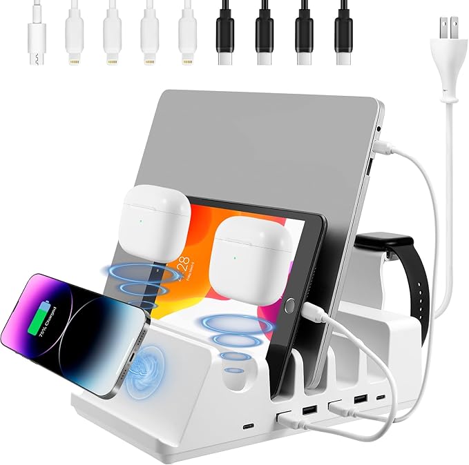 150W 6-Port Charging Station for Home by JuSoFU