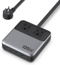 USB C Charger Block, 135W GaN Fast Charging Station Hub, 6-in-1 USB C Power by Feob