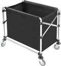 Commercial Laundry Cart with Wheels, Folding Laundry Hamper Cart, Heavy Duty by Eapmic