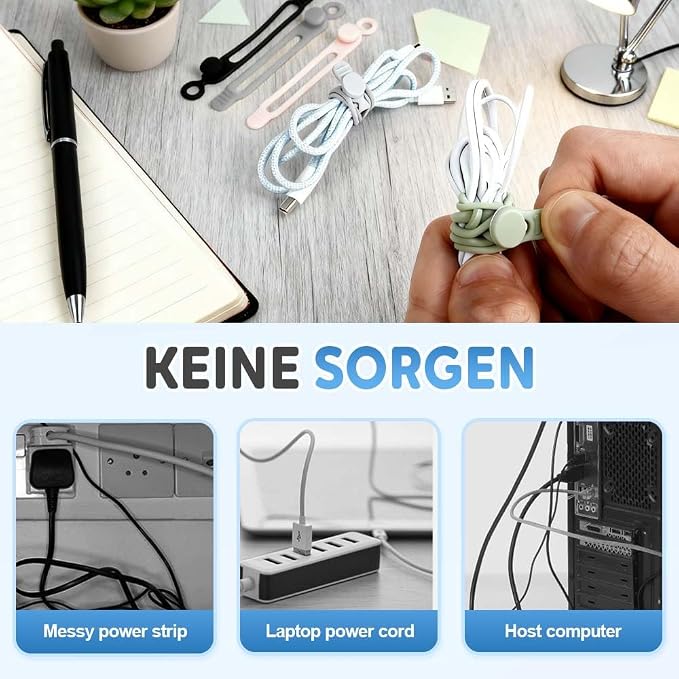 Data Cable Organizer, Reusable Cable Management Organizers - Image 6