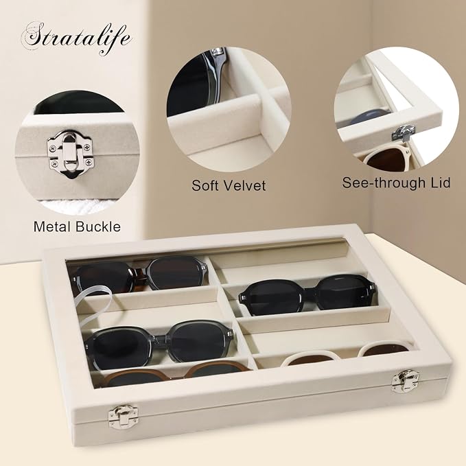 Stratalife Sunglasses Organizer Sunglass Display Tray Jewelry Tray - Image 2