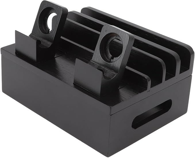 Fdit Charging Station with 5 Ports, Wood Organizer Rack with Cable Management - Image 9