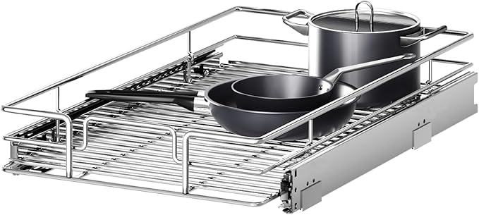 Pull Out Cabinet Organizer 14½" W x 21½" D, Heavy Duty Cabinet Pull Out Shelves by Unknown