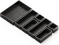 SpaceAid 7-Piece Bamboo Drawer Organizer Storage Boxes Set, Wood Tray Junk by SpaceAid