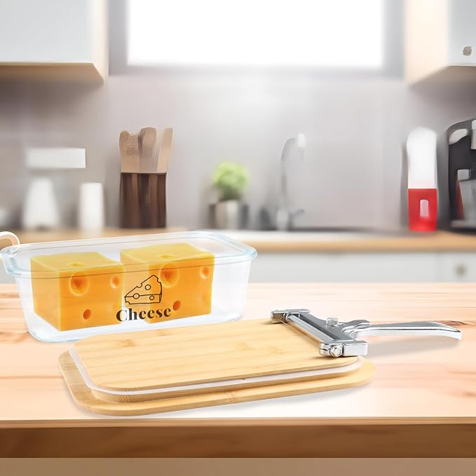 Cheese Container for Refrigerator, Glass cheese slice holder - Image 5