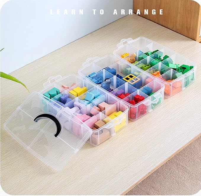 Sooyee 3-Tier Stackable Craft Organizers and Storage Box Plastic - Image 4
