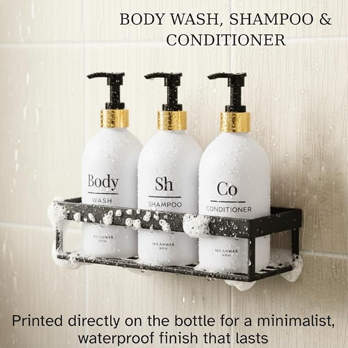 Shampoo Conditioner Body Wash Dispenser Set - Image 6