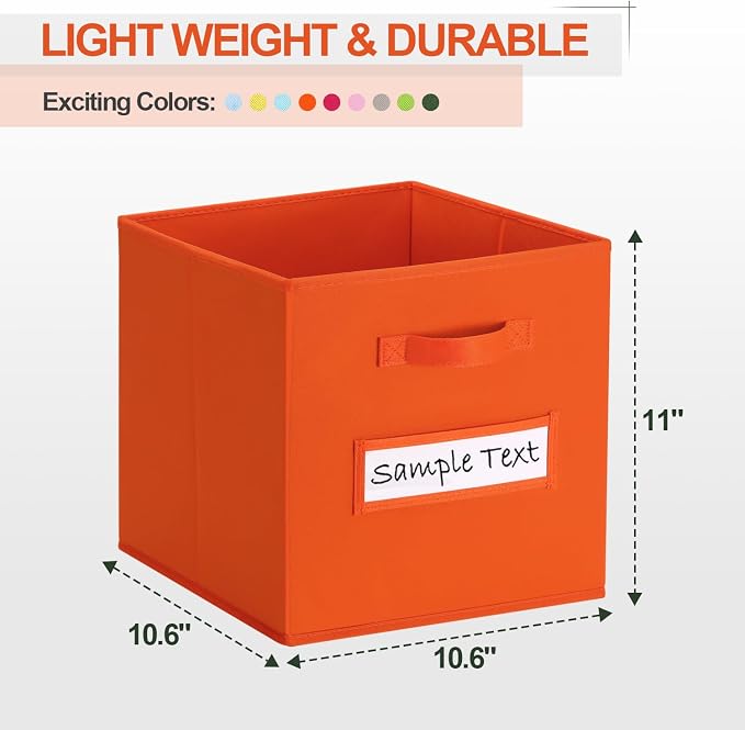 artsdi 11x11 storage cube bins Foldable Fabric storage cubes - Image 2