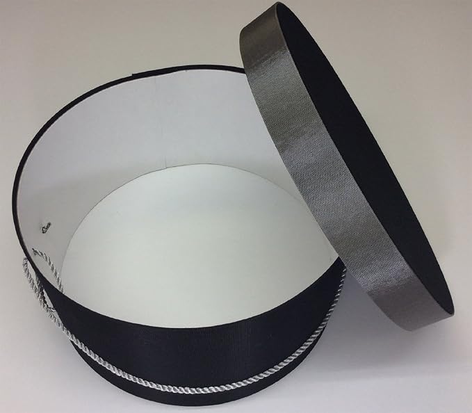 Sarah's Hat Boxes Classic Black/Gray Hat Box – 18.5" x 9.5" Handmade in USA – - Image 3
