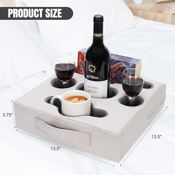 STBoo Couch Cup Holder Pillow Tray - Image 4