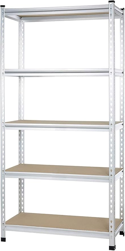 Amazon Basics Medium Duty Storage Shelving Double Post Press Board 5 Tier Shelf by AmazonBasics