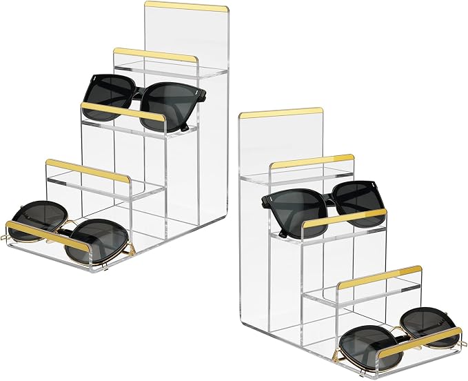 Purse Display Stands, 2 Pack 4-Tier Acrylic Wallet Holder Risers Stand - Image 7