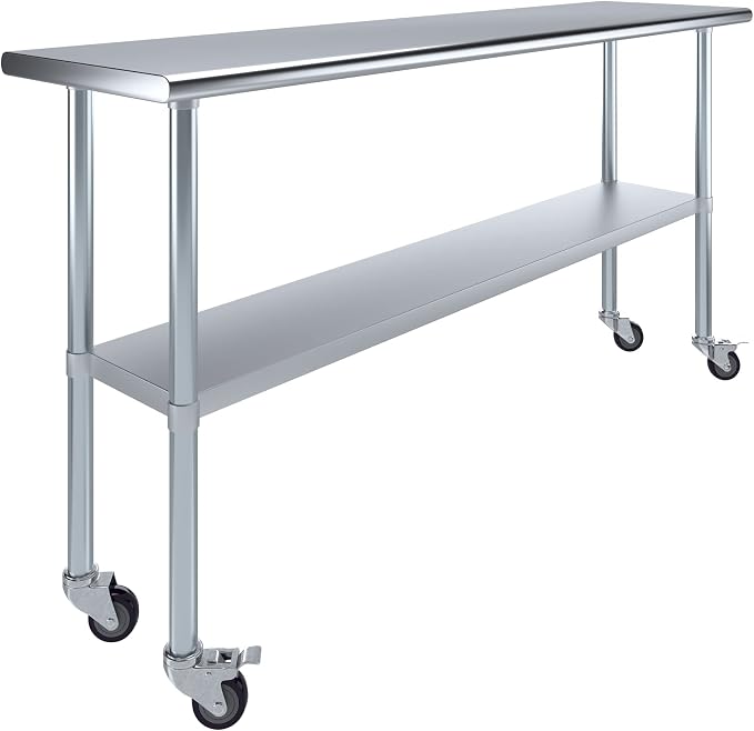 AmGood 18" x 72" Stainless Steel Work Table by AmGood