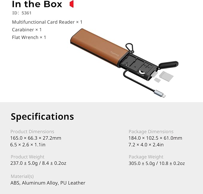 SmallRig Multifunctional Card Reader & Card Holder, - Image 9