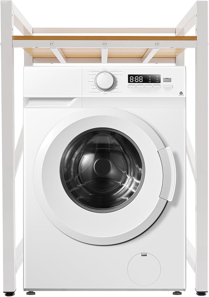 Over The Washer and Dryer Storage Shelf, Height Adjustable Washer Dryer by AngelcityCC