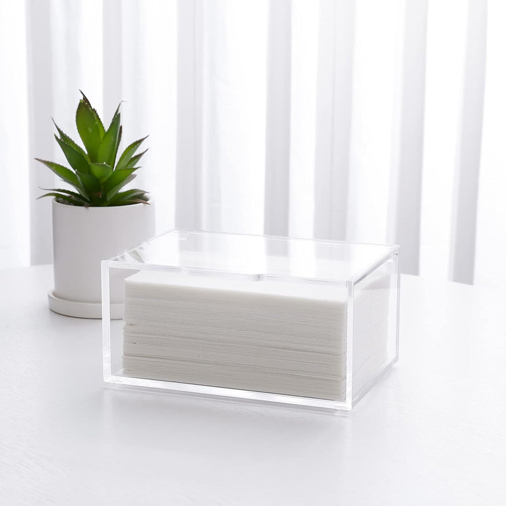 Acrylic Dryer Sheet Holder, Dryer Sheet Dispenser with Lid, Clear