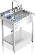 Stainless Steel Utility Sink, Hoses and Drain Kit by Unknown