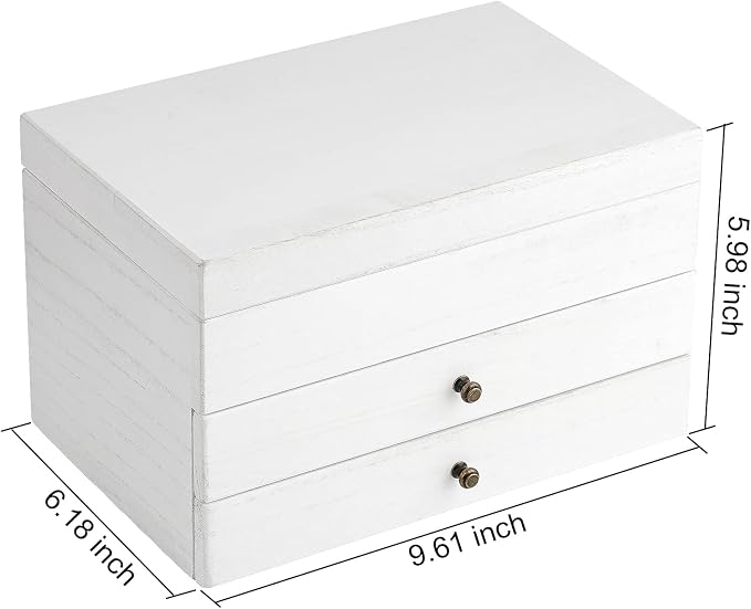 Meangood Jewelry Box Organizer for Women, 3 Layer Large Jewelry Storage Case - Image 6