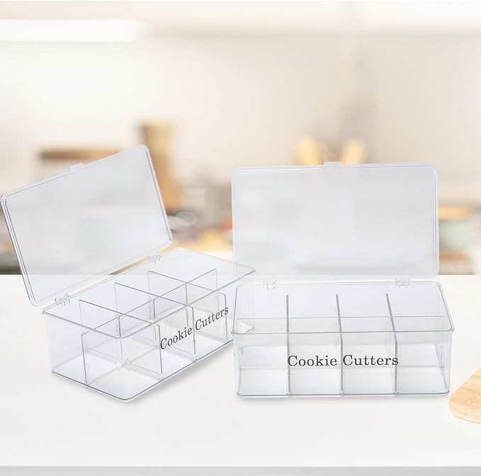 2 Pack Cookie Cutter Tool Storage Box, Cake Decorating Supplies Storage - Image 5