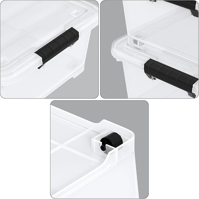 4-Pack 25 L Plastic Under Bed Storage - Image 2