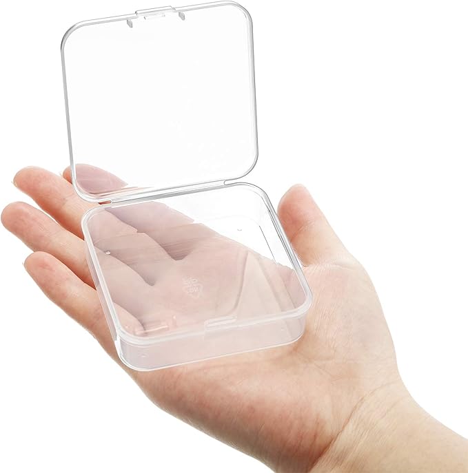 SATINIOR 24 Packs Small Clear Plastic Beads Storage Containers Box - Image 5