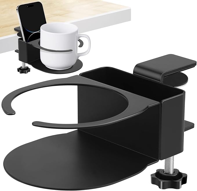 Desk Cup Holder for Coffee Mugs, Water Bottles by Unknown