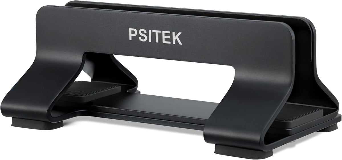 Aluminum Vertical Laptop Stand Dock Holder, Adjustable Slot Width