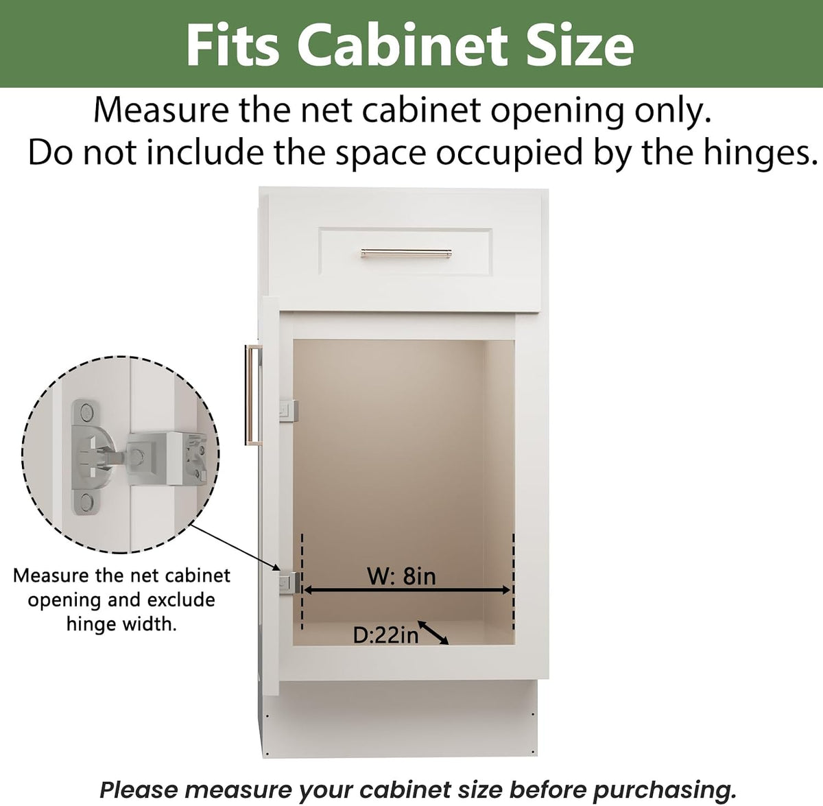 2 Tier Individual Pull Out Cabinet Organizer 71⁄2" W x 211⁄2" D, Heavy