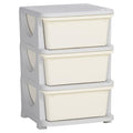 Qaba 3 Tier Kids Storage Unit, 3 Drawer Chest Toy Organizer Plastic Bins by Qaba