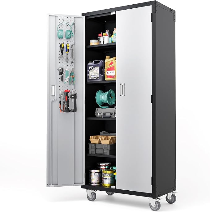 VINGLI 72'' Tall Garage Storage Cabinet, Metal Storage Cabinet by VINGLI
