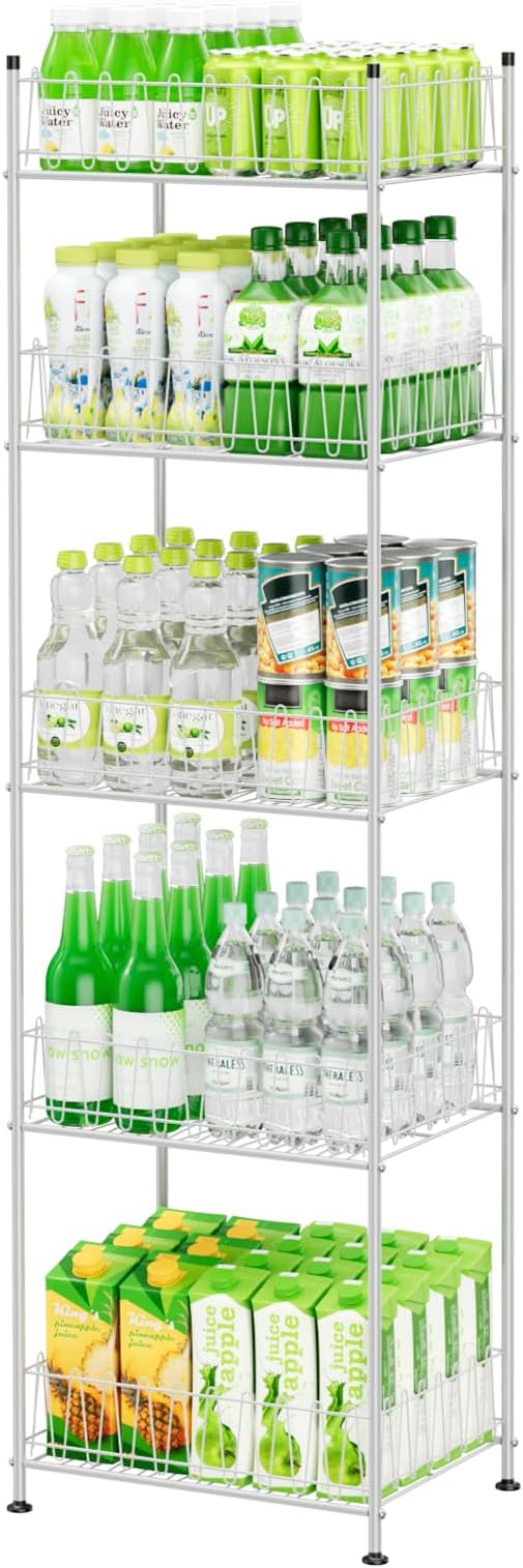 smusei 5 Tier Water Bottle Storage Rack Metal Bottled Water Organizer by smusei