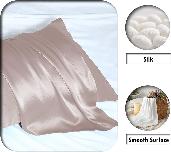 Mulberry Silk Pillowcase for Hair and Skin Standard Size 20"X 26" Pillow Case - Image 2