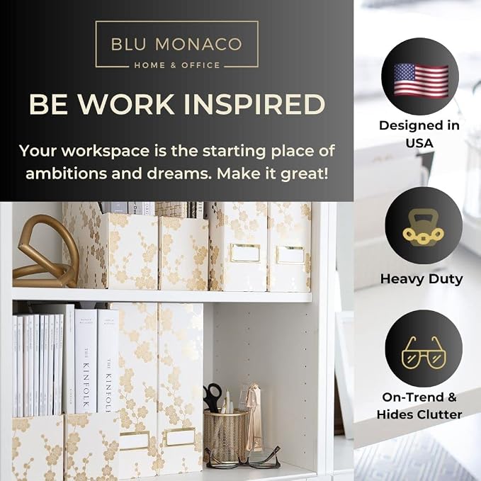 BLU MONACO | Set of 4 Foldable Magazine Storage Boxes - Image 2